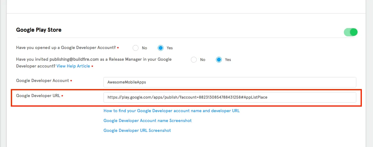 Publishing Information page