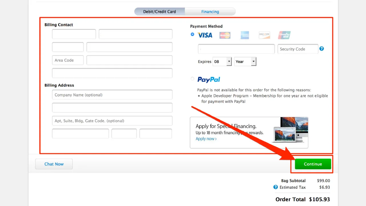 Billing information