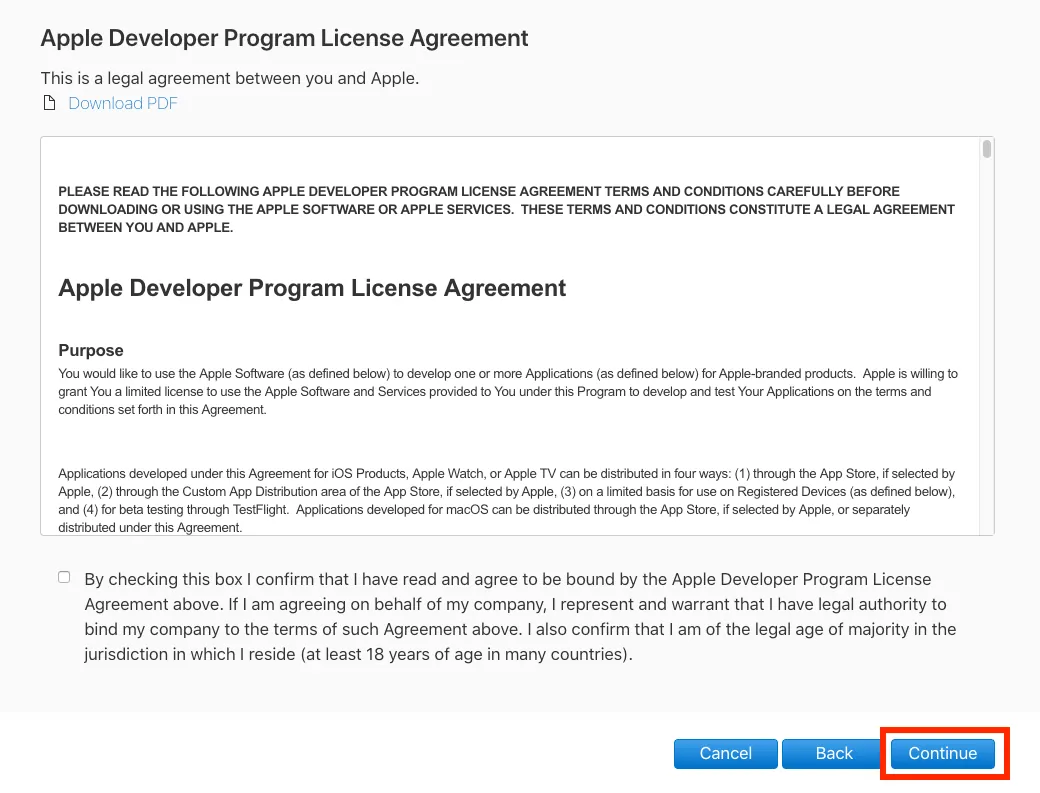 Program license agreement