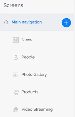 Main navigation