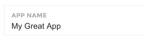 Short name under the app icon