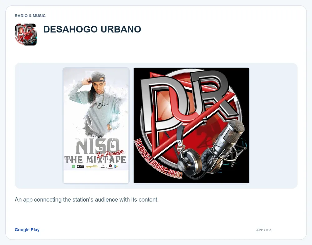 DESAHOGO URBANO: An app connecting the station’s audience with its content.