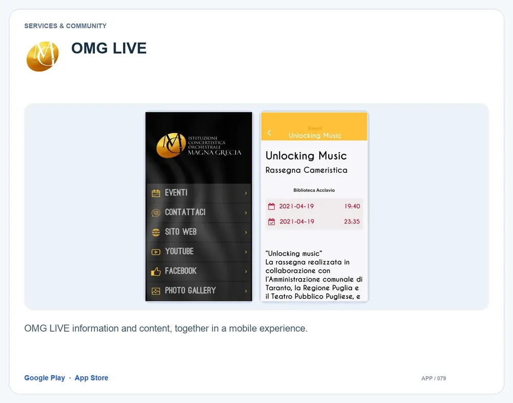 OMG LIVE: OMG LIVE information and content, together in a mobile experience.