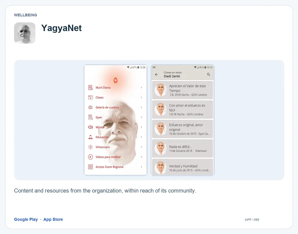 YagyaNet: Content and resources from the organization, within reach of its community.